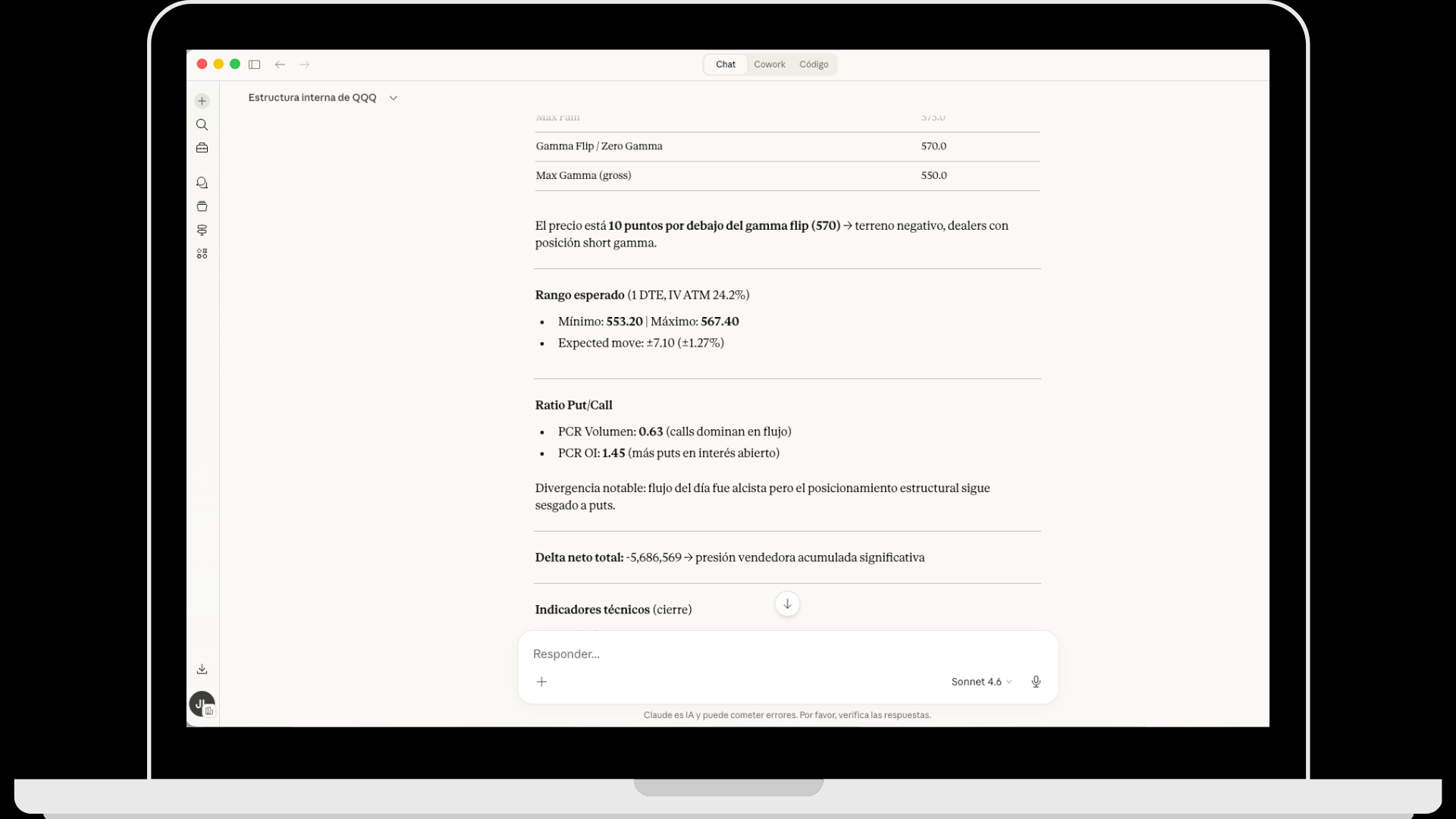 ATdesdecero integración MCP con Claude — análisis de opciones con IA